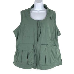 Duluth Heirloom Gardening Vest Women's XL Green Nylon Spandex Outdoor CJ-1210